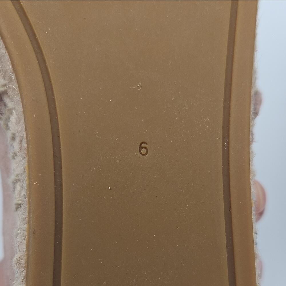 Tory Burch Pearl Logo Flat Espadrilles Pink Suede Black Leather Cap Toe size 6 - Picture 7 of 8